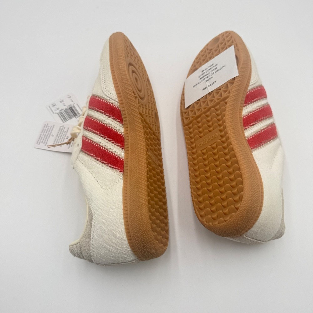 Adidas Women's Size 8.5 Samba OG Pony Hair Pack - Wonder Beige Better Scarlet - Picture 5 of 7